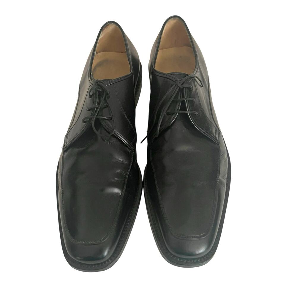 Salvatore Ferragamo Lavorazione Originale Black Oxford Dress Shoe Men Size 10.5 - Picture 3 of 16